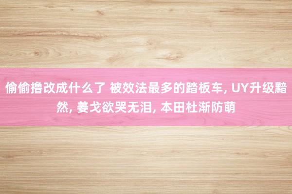 偷偷撸改成什么了 被效法最多的踏板车, UY升级黯然, 姜戈欲哭无泪, 本田杜渐防萌