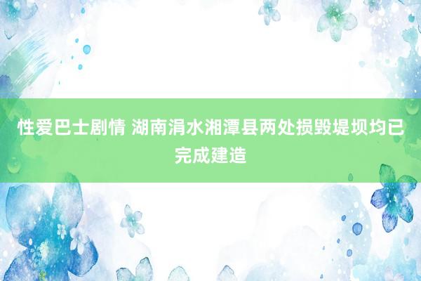 性爱巴士剧情 湖南涓水湘潭县两处损毁堤坝均已完成建造