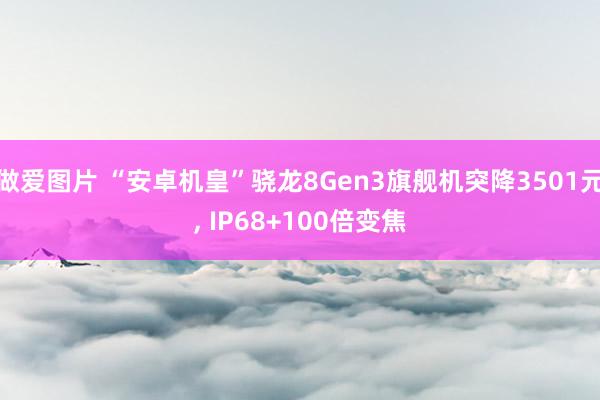 做爱图片 “安卓机皇”骁龙8Gen3旗舰机突降3501元, IP68+100倍变焦