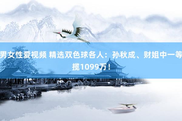 男女性爱视频 精选双色球各人：孙秋成、财姐中一等揽1099万！