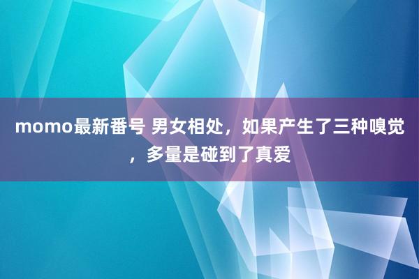 momo最新番号 男女相处，如果产生了三种嗅觉，多量是碰到了真爱