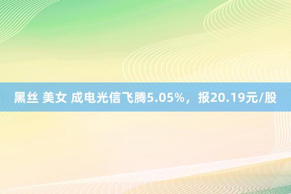 黑丝 美女 成电光信飞腾5.05%，报20.19元/股