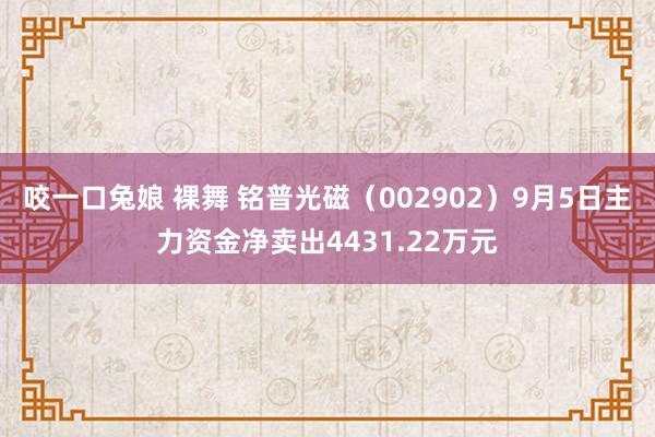 咬一口兔娘 裸舞 铭普光磁（002902）9月5日主力资金净卖出4431.22万元