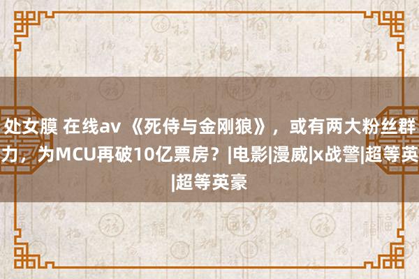 处女膜 在线av 《死侍与金刚狼》，或有两大粉丝群助力，为MCU再破10亿票房？|电影|漫威|x战警|超等英豪